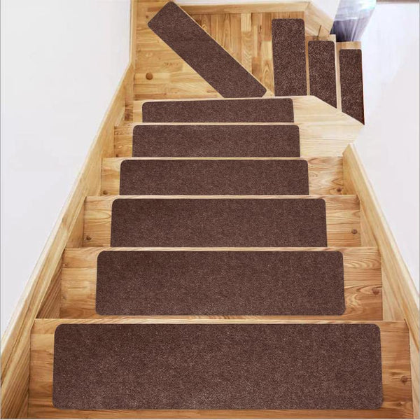 DLD Stair Treads 8"x30" Non-Slip Indoor Stair Runners for Wooden Steps, 14-PackAnti-Slip Strips for Safety and Grip