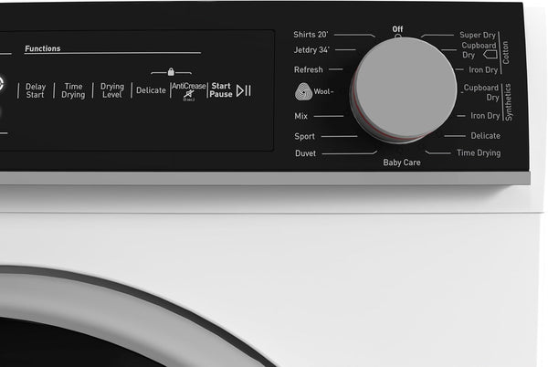 Sharp KD-NHH8S7GW21-EN, Free Standing, 8KG, Heat Pump Tumble Dryer, A++ Energy Rating, White