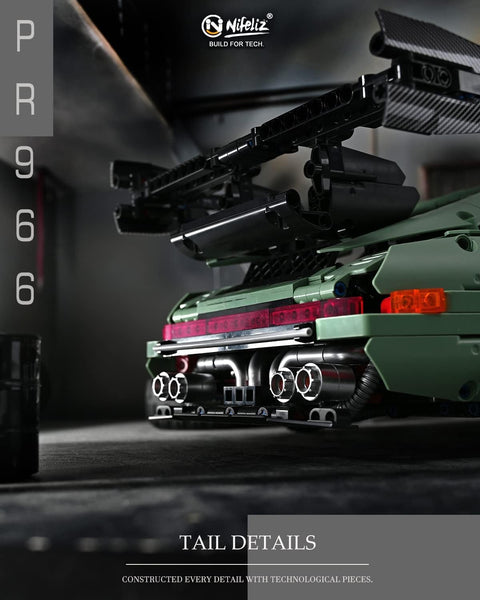 Pr 966 Sport car MOC Building Blocks and Construction Toy, Adult Collectible Cars Set to Build, 1:8 Scale Retro Car Model, NEW2022 (2435 Pcs)