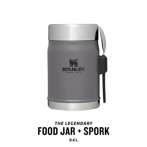 Stanley Classic Legendary Food Jar 0.4L With Spork - Keeps Cold For 7 Hours - BPA-Free Stainless Steel Soup Flask - Leakproof - Dishwasher Safe - Rose Quartz