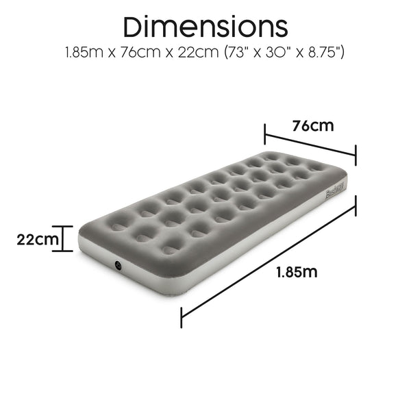 Bestway Premium Camping Double Airbed with Handheld Electric Pump, Double Flocked Inflatable Bed Portable, Air Mattress, Outdoor Camping Bed