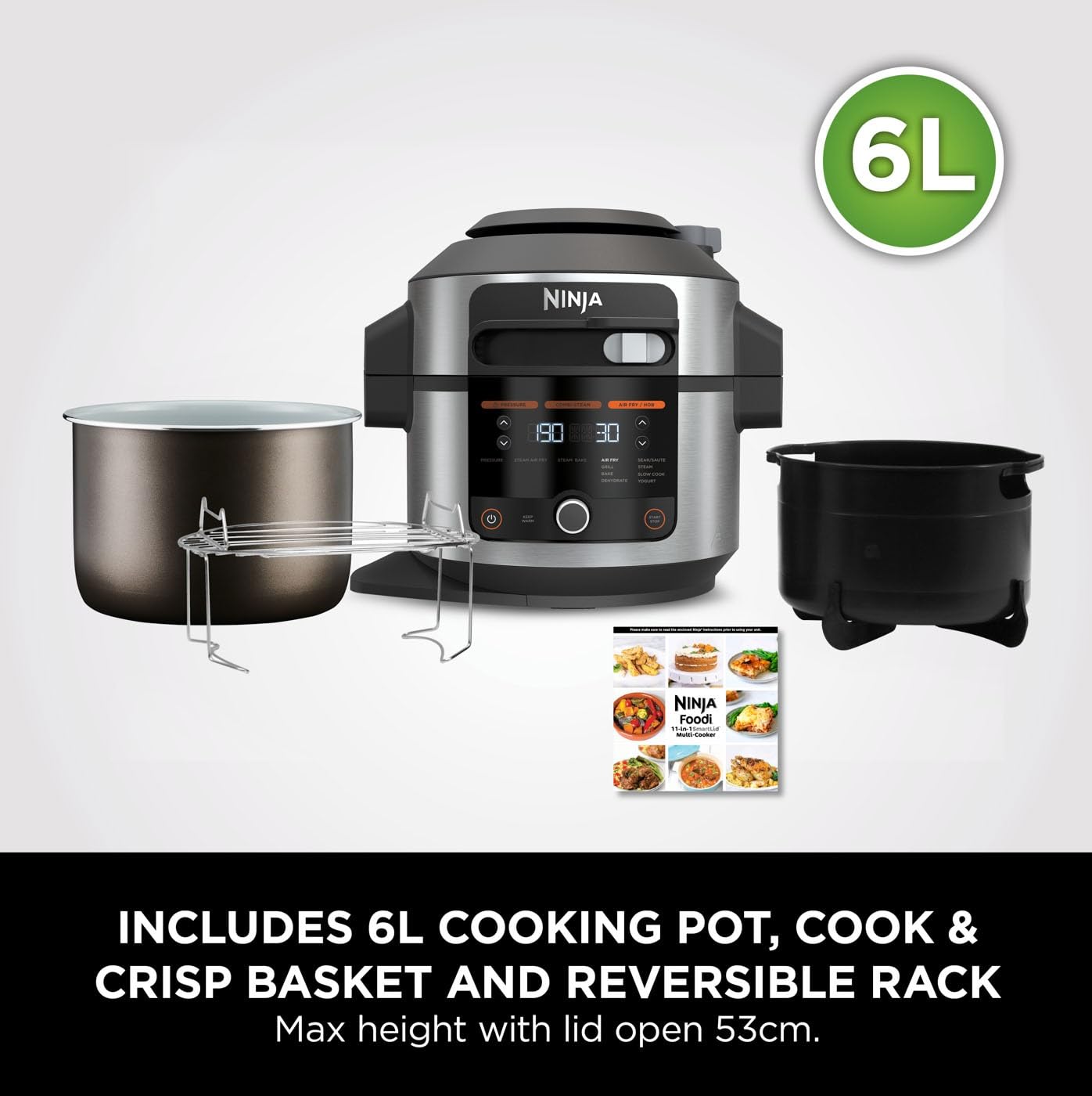 Ninja Foodi MAX 14-in-1 SmartLid Multi Cooker, 7.5L Electric Pressure Cooker & Air Fryer, Combi-Steam, Slow Cook, Bake, Grill, Copper/Black Amazon Exclusive OL650UKCP
