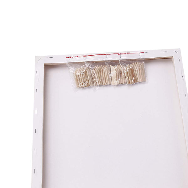 EXERZ 40x50cm Canvas Deep Edge 4pk Artist Framed 3.8cm Thick 380GSM Pre-Stretched 100% Cotton/Blank/Triple Primed/Acid Free/Medium Grain//Acrylic, Oil