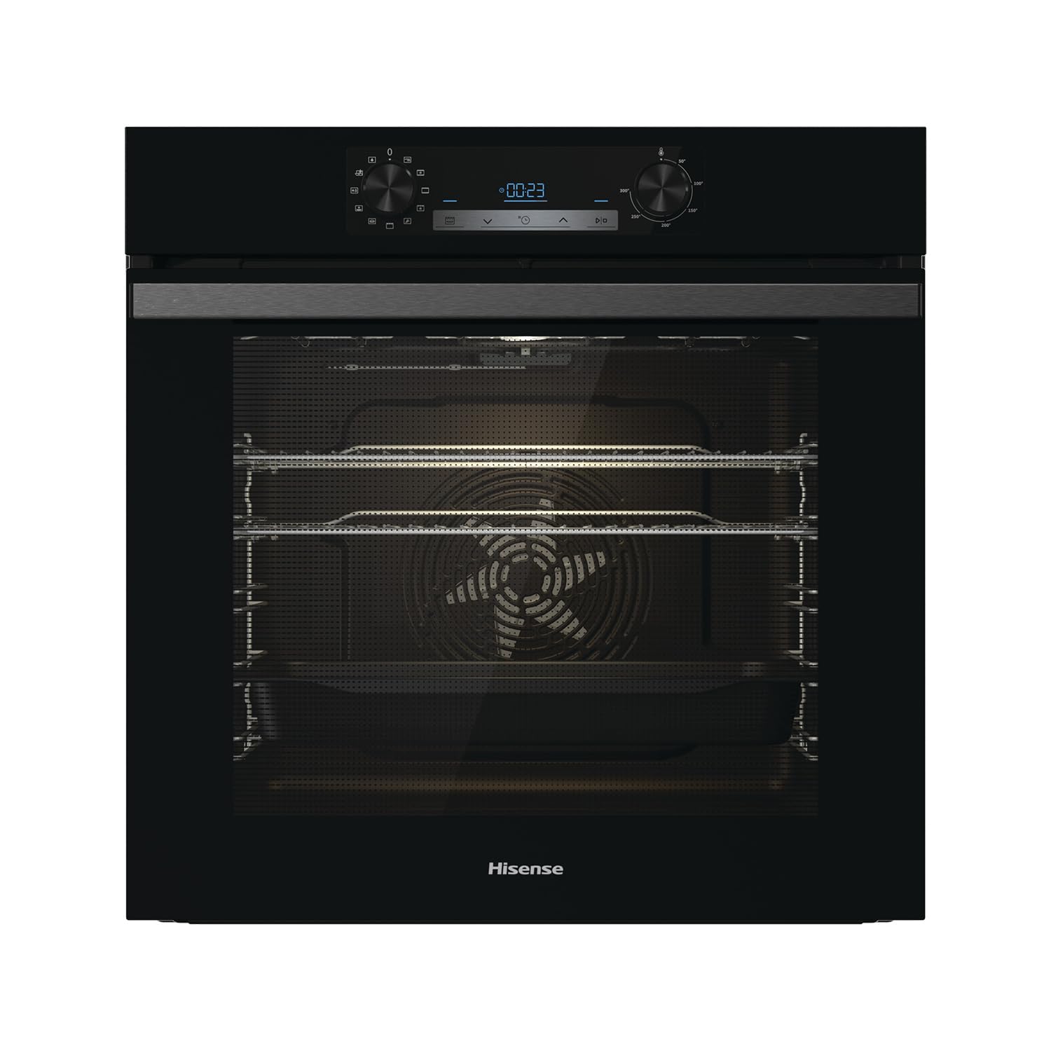 Hisense BI64211PB 77 Litre Built In Electric Single Oven With Pyrolytic Cleaning, Pizza Mode, Multiphase Cooking- Black 22x23x23 inches (LxWxH) - A+ Rated, Extra Large