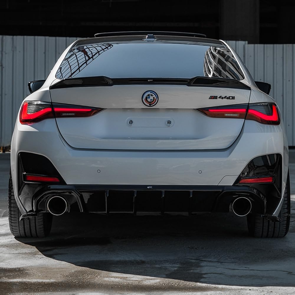 Oneway Rear Side Diffusors compatible with BMW 4-Series G26 M-Pack/M440i 2021- - Gloss black