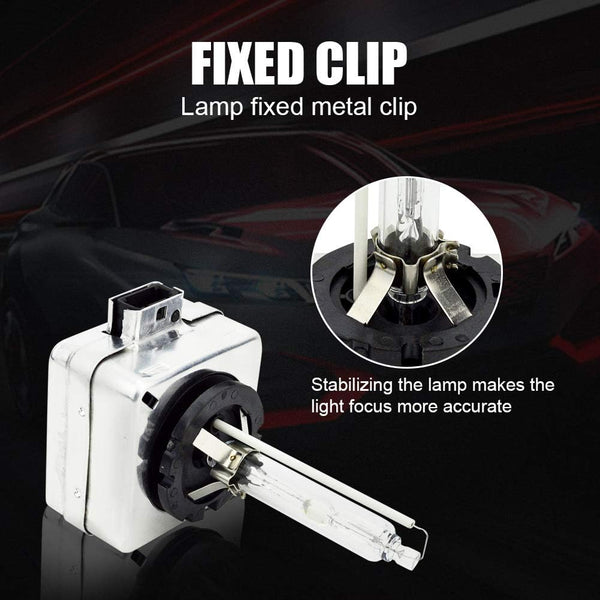 Safego D1S Xenon Bulb 35W 8000K HID Headlight Super Bright Discharge Lamp Replace HID Kit 12V Car Bulbs Ice Blue LED Exterior Headlamp Bulbs, Pack of 2