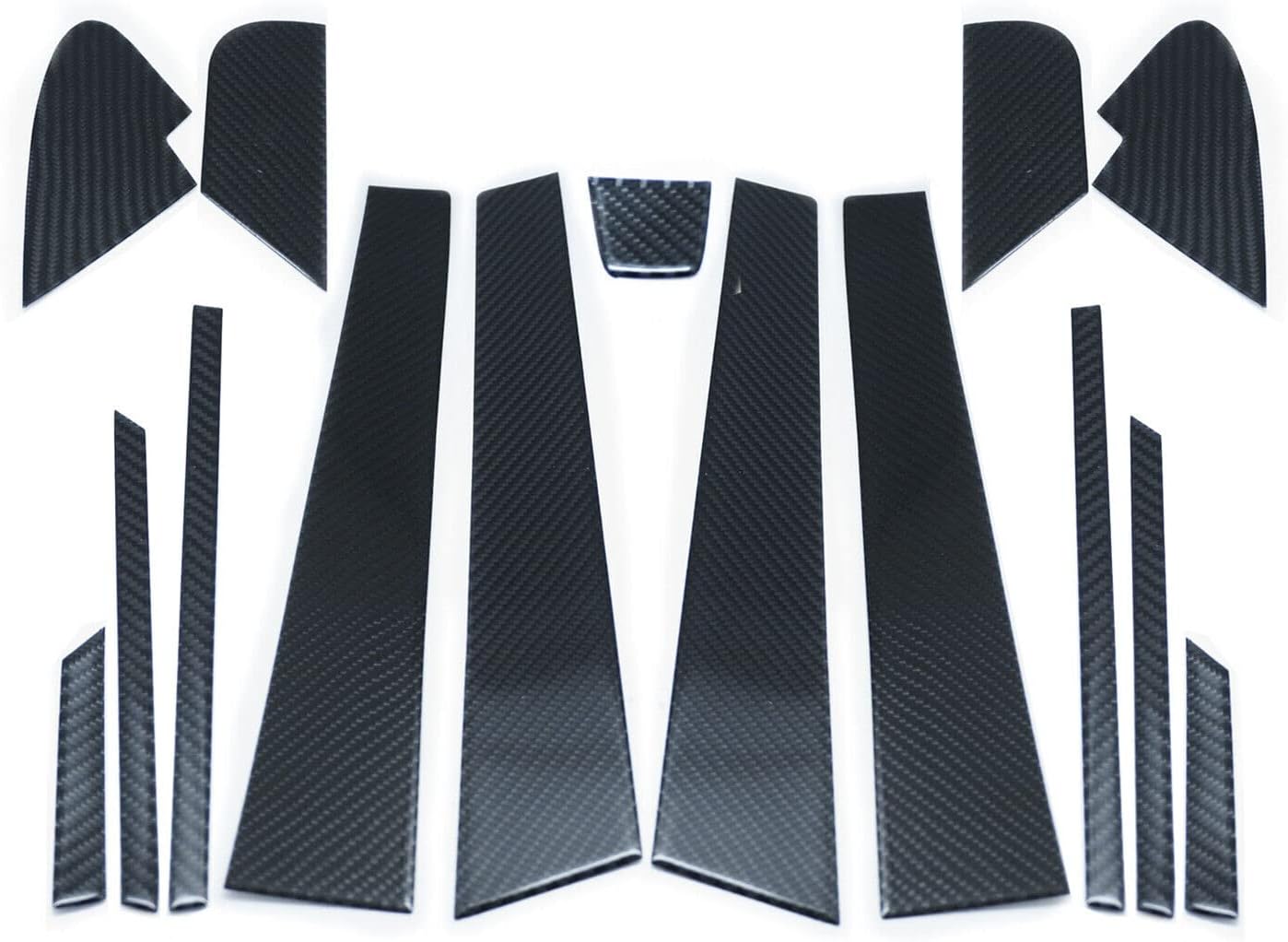 GAZOZ PERFORMANCE Carbon B Pillar Mask Panel Window Trims for 2015-2020 Subaru WRX STI VA - 15pcs