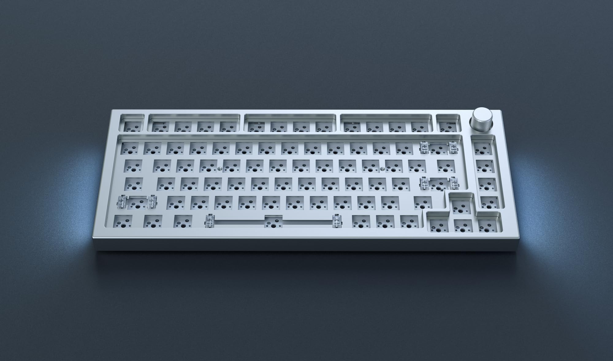 Glorious Gaming GMMK PRO 75% Barebones (Frame Only) - Modular Mechanical Gaming Keyboard, TKL Size (75%), 1.5kg Frame, RGB, Customisable, 5-Pin Switch Support, International/ISO Layout - Black Slate