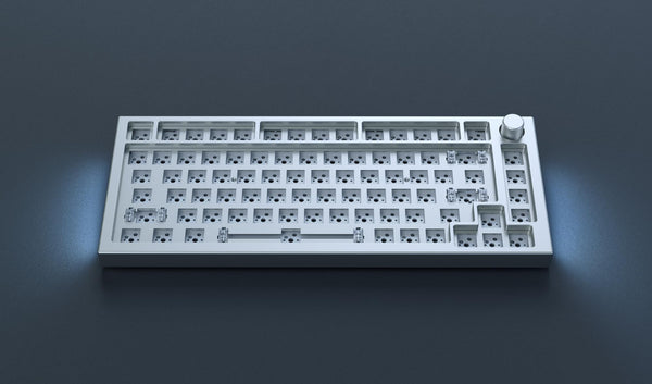 Glorious Gaming GMMK PRO 75% Barebones (Frame Only) - Modular Mechanical Gaming Keyboard, TKL Size (75%), 1.5kg Frame, RGB, Customisable, 5-Pin Switch Support, International/ISO Layout - Black Slate