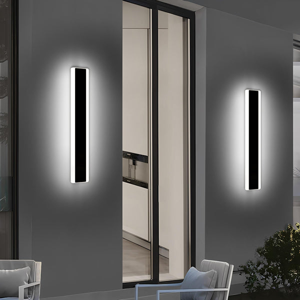 Mikeru 6500k Cool White Outdoor Wall Light, 150cm Modern Porch Wall Light, LED Vertical Long Acrylic Garden Fixture, IP65 Waterproof for Balcony, Living Room, Garage, Patio