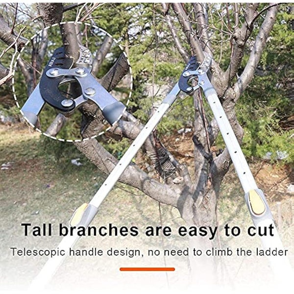 AIRAJ 70-103cm Anvil Lopper, Loppers Heavy Duty Telescopic, SK-5 Sharp Steel Blade, can Trim Tough Branches and Hedges Over 5cm,Ideal Loppers for Gardening, Light Duty Garden Loppers