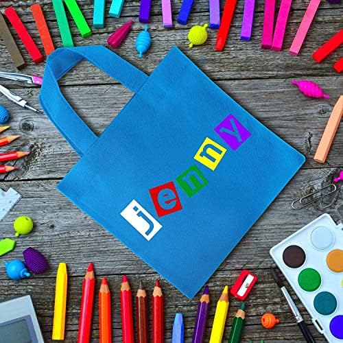 24 Pcs Party Bags, Non-Woven Gift Tote With Handles for Treats, Toys, Goodies - Halloween, Christmas, Wedding, Thanks Giving Supplies (6 Colors)