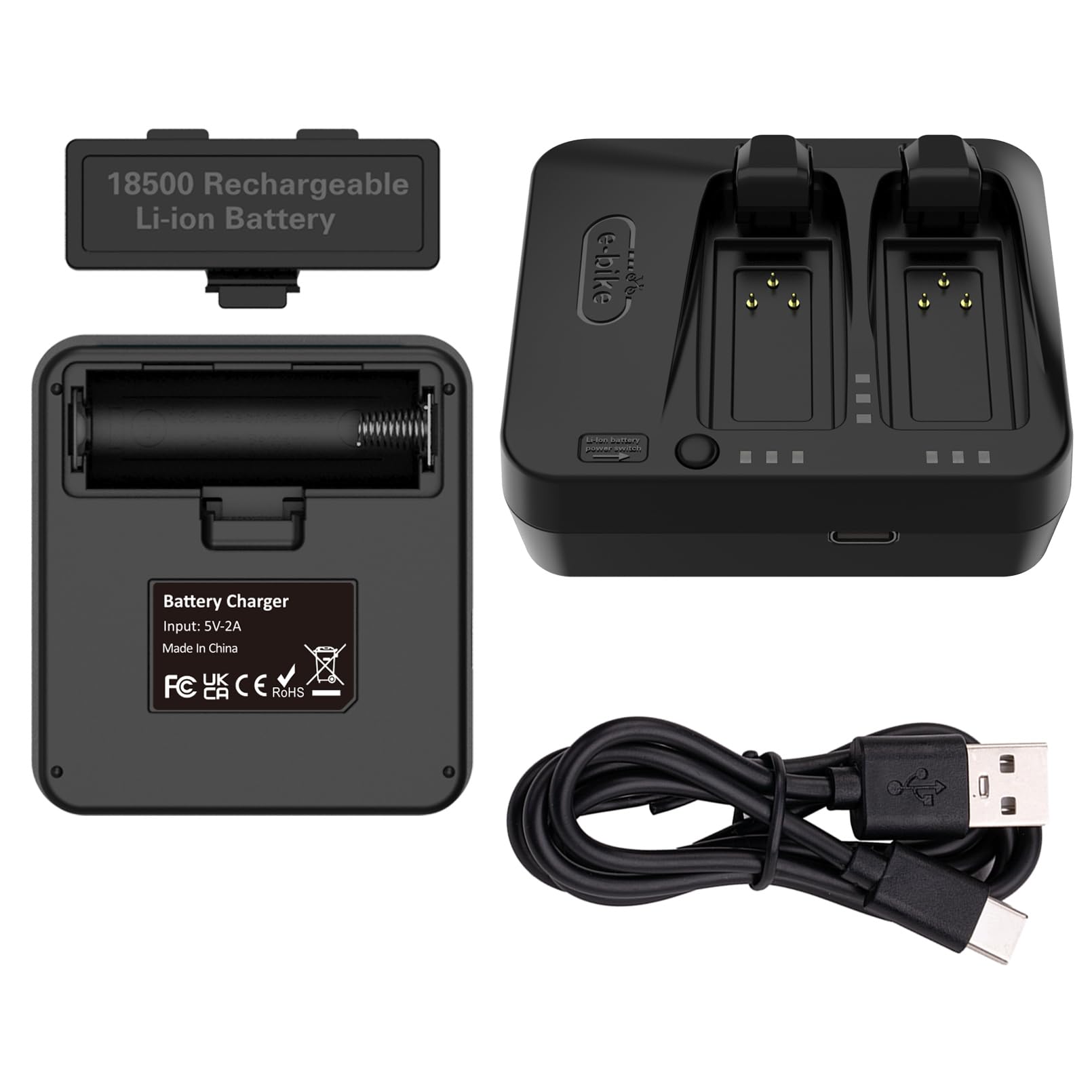 2-Port Battery Charger for SRAM Red eTap AXS Battery [Battery NOT Included]
