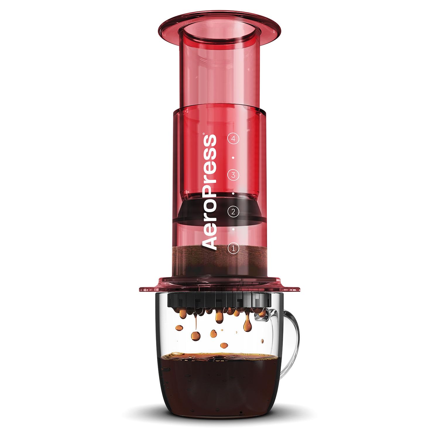 AeroPress Clear Coffee Press  3 In 1 Brew Method Combines French Press, Pourover, Espresso, Full Bodied Coffee Without Grit or Bitterness, Small