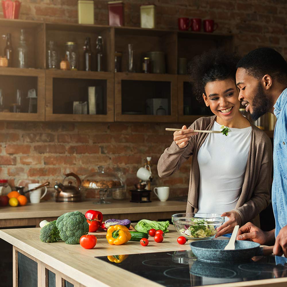 GIONIEN Ceramic Hob 60cm Electric Cooktop Burner, Built in Black Glass Cooker with 4 Cooking Zones GCE460TC