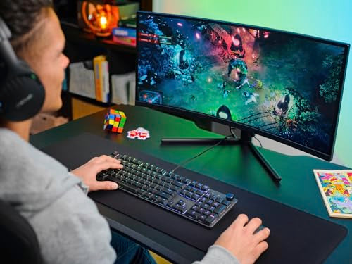 GXTrust 872 Xyra TKL Mechanical Keyboard Gasket Mount UK Layout, Hot Swappable Wired Gaming Creamy Keyboard 80%, RGB Backlit with Software, Custom Soft Feel Pre-lubed 5-pin Leobog Linear 60M Switches