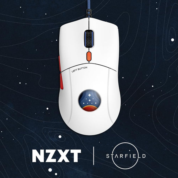 NZXT Lift 2 Ergo | Lightweight Ergonomic Wired Gaming Mouse | Lightweight 61 g Design | 8K Polling Rate | Optical Switches | 26K DPI Optical Sensor | 100% PTFE Feet | Black
