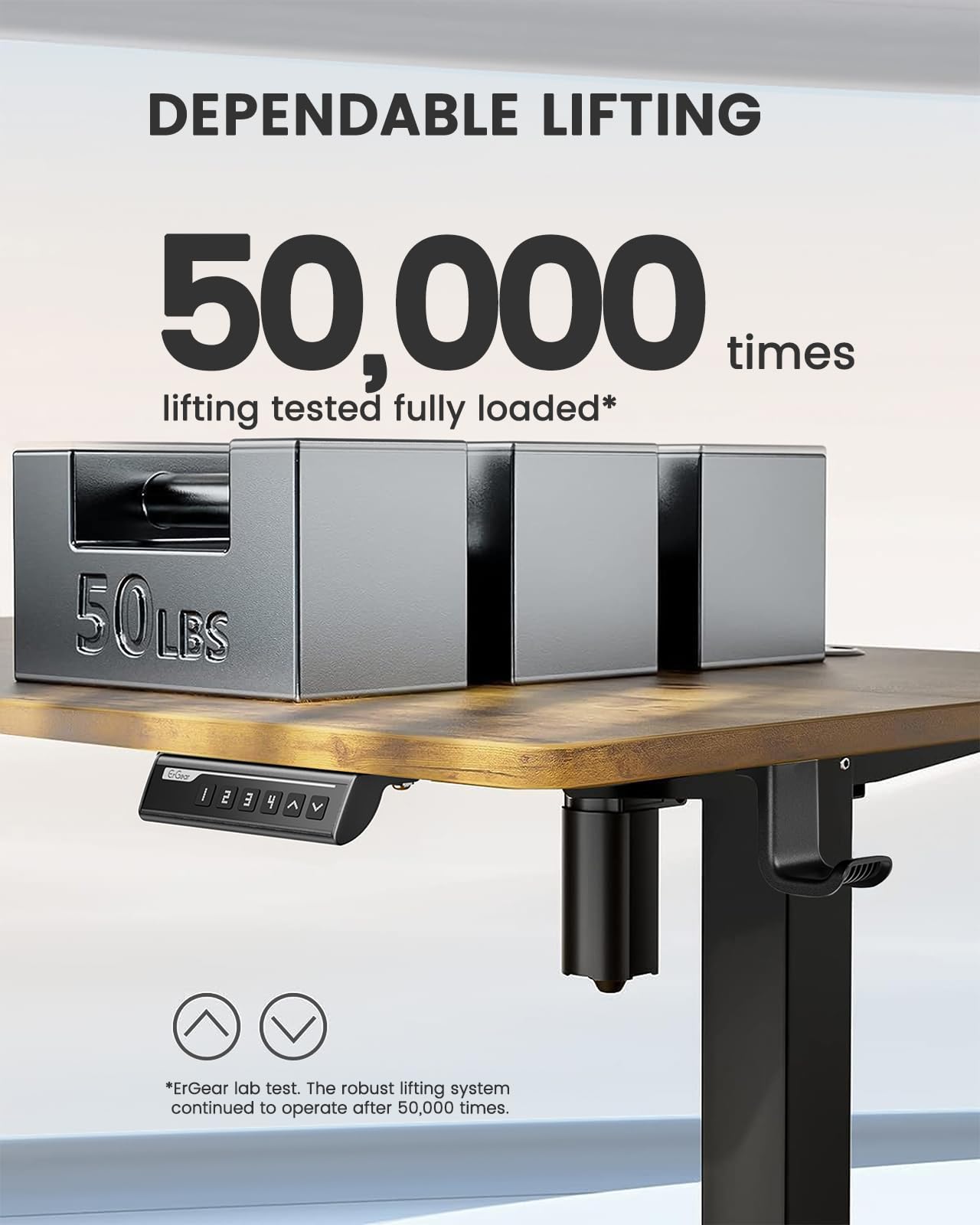 ErGear Electric Standing Desk Height Adjustable 120 x 60cm, Sit Stand Desk with 4 Memory Smart Pannel for Home Office with Splice Board