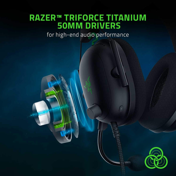 Razer BlackShark V2 Pro (2023) for PC - Premium Wireless E-Sports Headset (HyperClear Super Wideband Mic, TriForce Titanium 50 mm Driver, Bluetooth, Up to 70hrs Battery) White