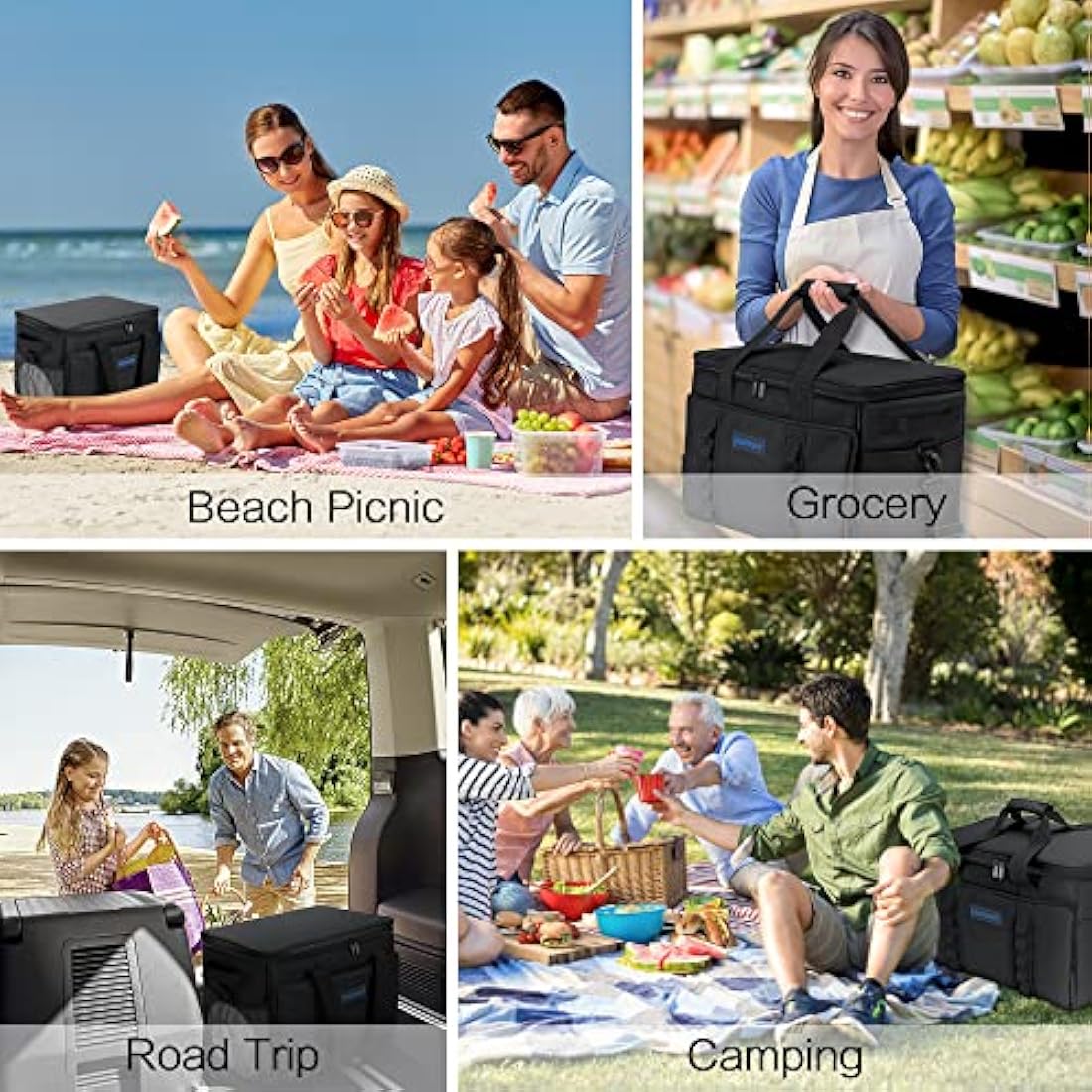 Hulongo Cool Bag 30L Insulated Cooler Bag Waterproof Picnic Thermal Bag For Camping, Travel, Grocery Shopping & Fishing