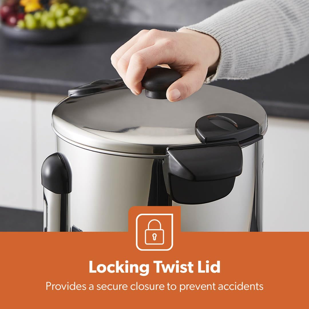 Geepas Electric Catering Urn, 1650W Instant Hot Water Boiler Dispenser - Tea Urn Kettle Home Brewing Commercial Office Use with Keep Warm - Easy Pour Tap, 15 Litre, Stainless Steel – 2 Year Warranty