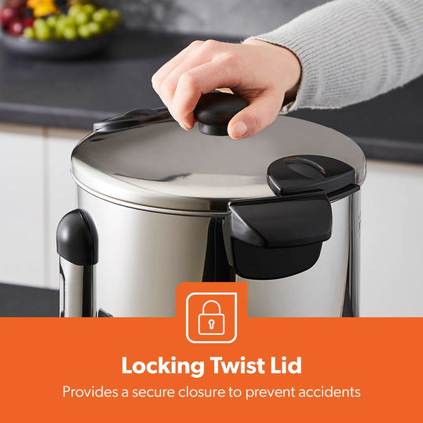 Geepas Electric Catering Urn, 1650W Instant Hot Water Boiler Dispenser - Tea Urn Kettle Home Brewing Commercial Office Use with Keep Warm - Easy Pour Tap, 15 Litre, Stainless Steel – 2 Year Warranty