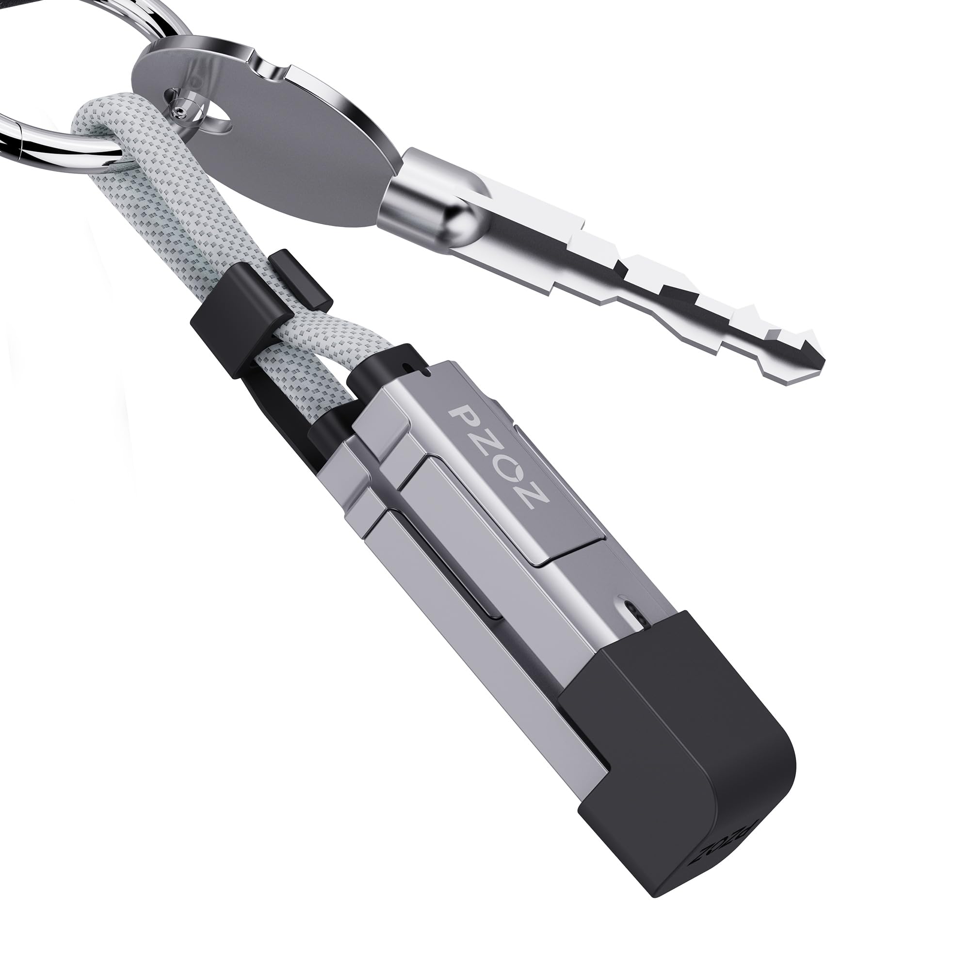 PZOZ Keychain Charger Chubby Cable LED Display 140W USB Cable,Portable USB C to Lightning/Type-c to USB C/USB A to Lightning/USB A to USB C Fast Charging for iPhone 12/13/14/15 iPad MacBook