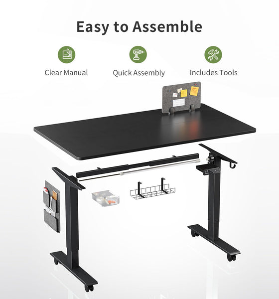 MAIDeSITe Height Adjustable Standing Desk Electric Standing Desk Sit Stand Desk Stand Up Desk with Cable Tray 120 * 60cm Desktop for Home Office