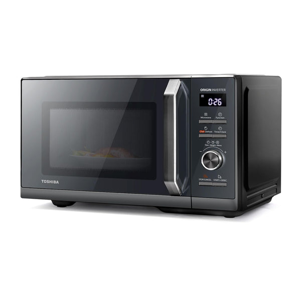 TOSHIBA 26L Air Fry Auto Menu Combo 6-in-1 900W Microwave Oven With Steamer in Morandi Grey, Inverter, Chef defrost, Convection, Combi., Steam, Grill, 10 power levels, 10 Auto Menus, MW3-AC26SFI(MG)