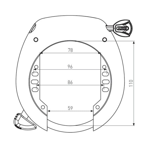 ABUS Unisex - Adults 5755L NR BK OE Frame locks, single colour, universal