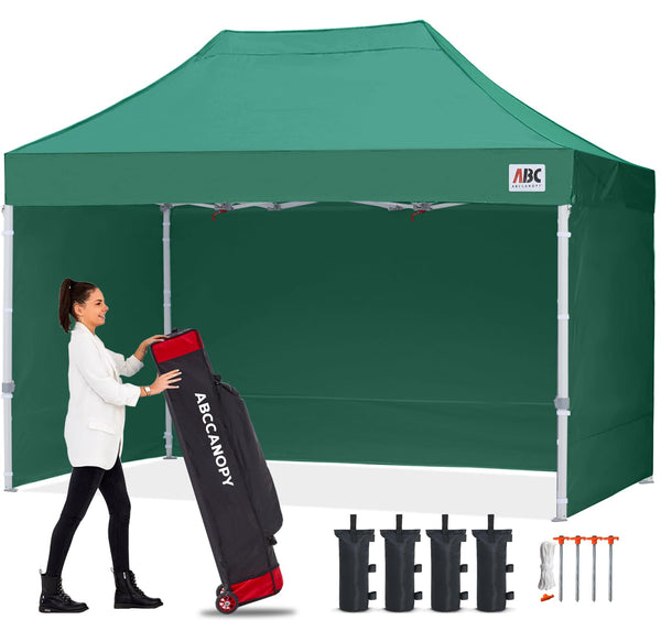 ABCCANOPY 3x6M Pop Up Gazebo Canopy Commercial Tents Market stall with 4 Removable Sidewalls and Roller Bag Bonus 4 Weight Bags (Grey)