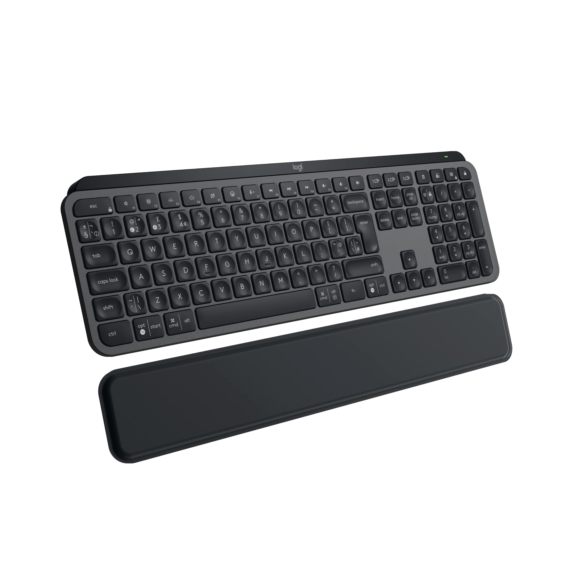 Logitech MX Keys Mini Minimalist Wireless Illuminated Keyboard, Compact, Bluetooth, Backlit, USB-C, Compatible with Apple macOS, iOS, Windows, Linux, Android, Metal Build - Graphite