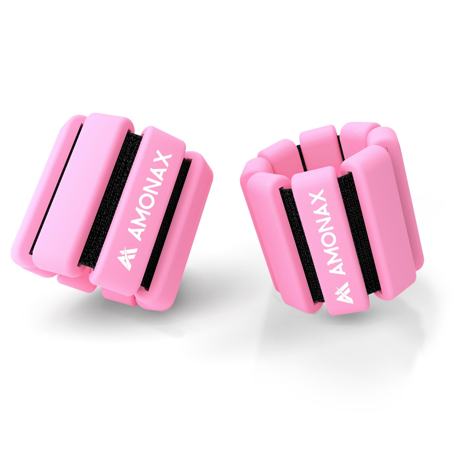 Amonax Adjustable Ankle and Wrist Weights Set, Fitness Leg Weights for Women Men, 1lb/2lb Pair for Strength Training, Pilates Weights Running Swimming