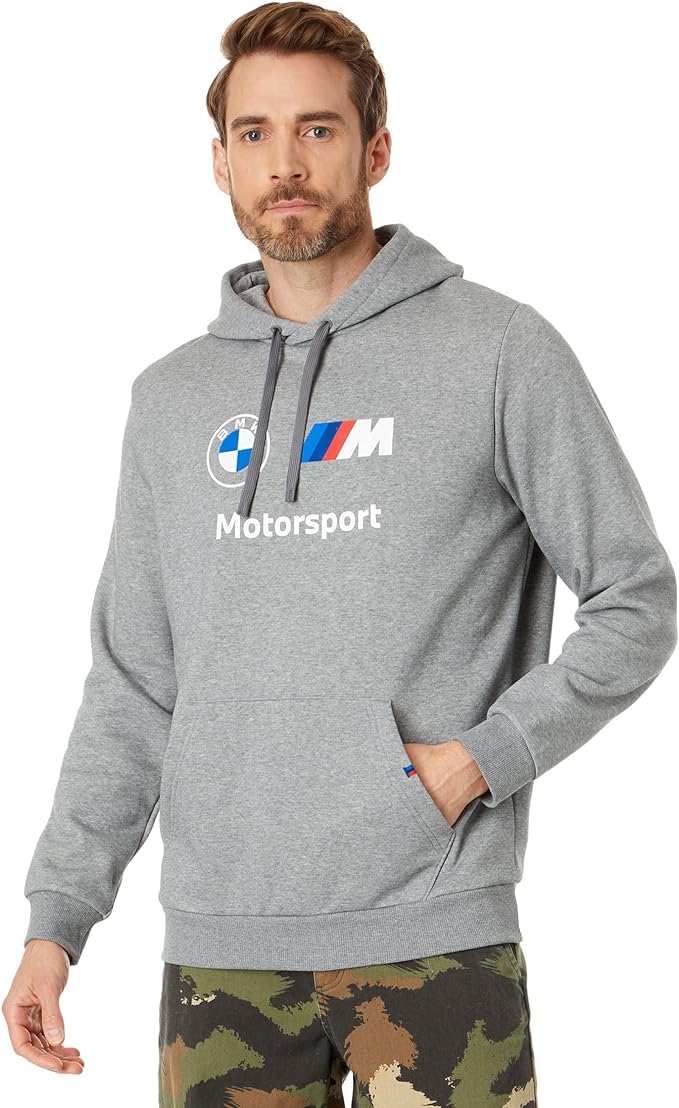 PUMA Men's BMW M Motorsport Essentials Fleece Hoodie Hooded Sweatshirt