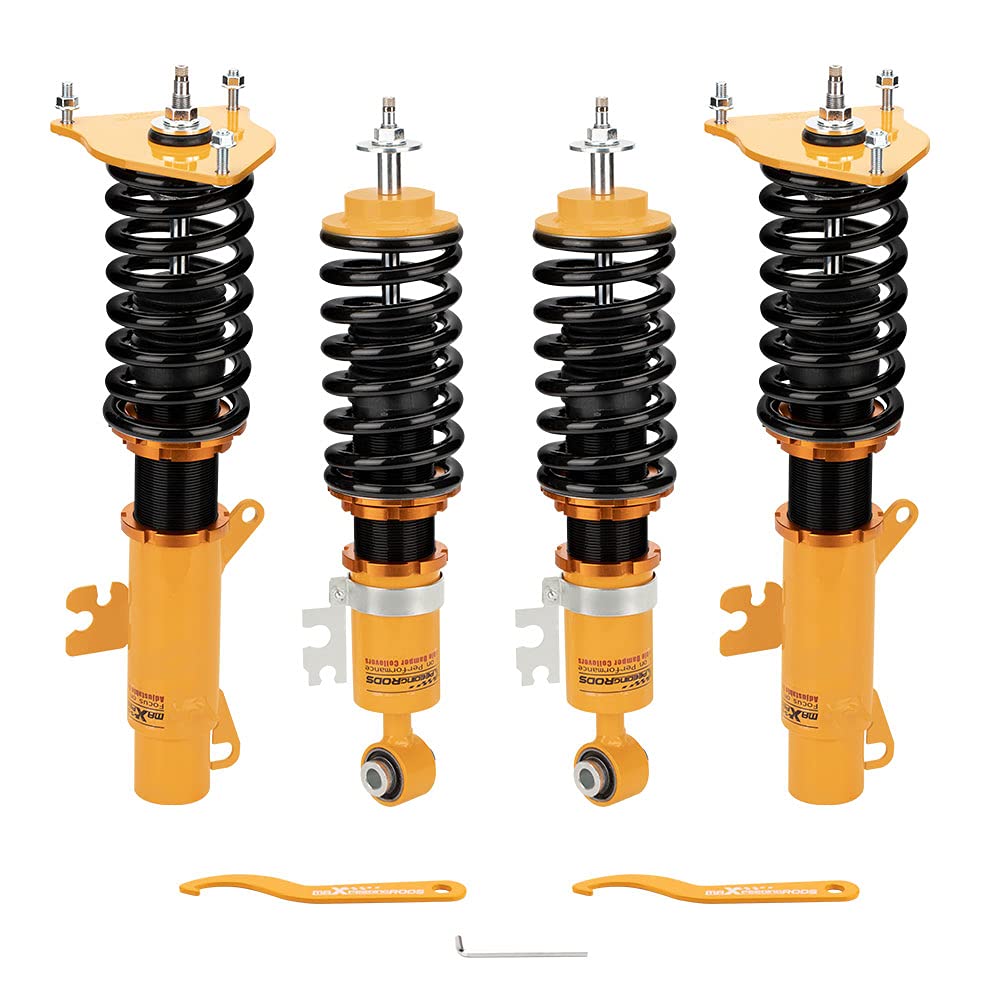 maXpeedingrods Height Adjustable Coilover Lowering Spring Shock Absorber Kit for S R53 Mk I (2002-2006)