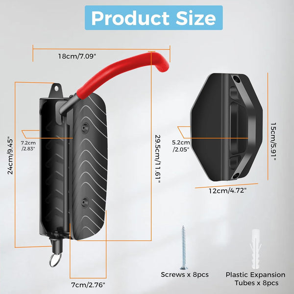 Domigard Swivel Bike Wall Mount,Vertical Bike Rack Wall Hanger Holds up to 66lbs,Bike Hangers MTB & Road Bike for Garage, Easy to Install (2 Pack)