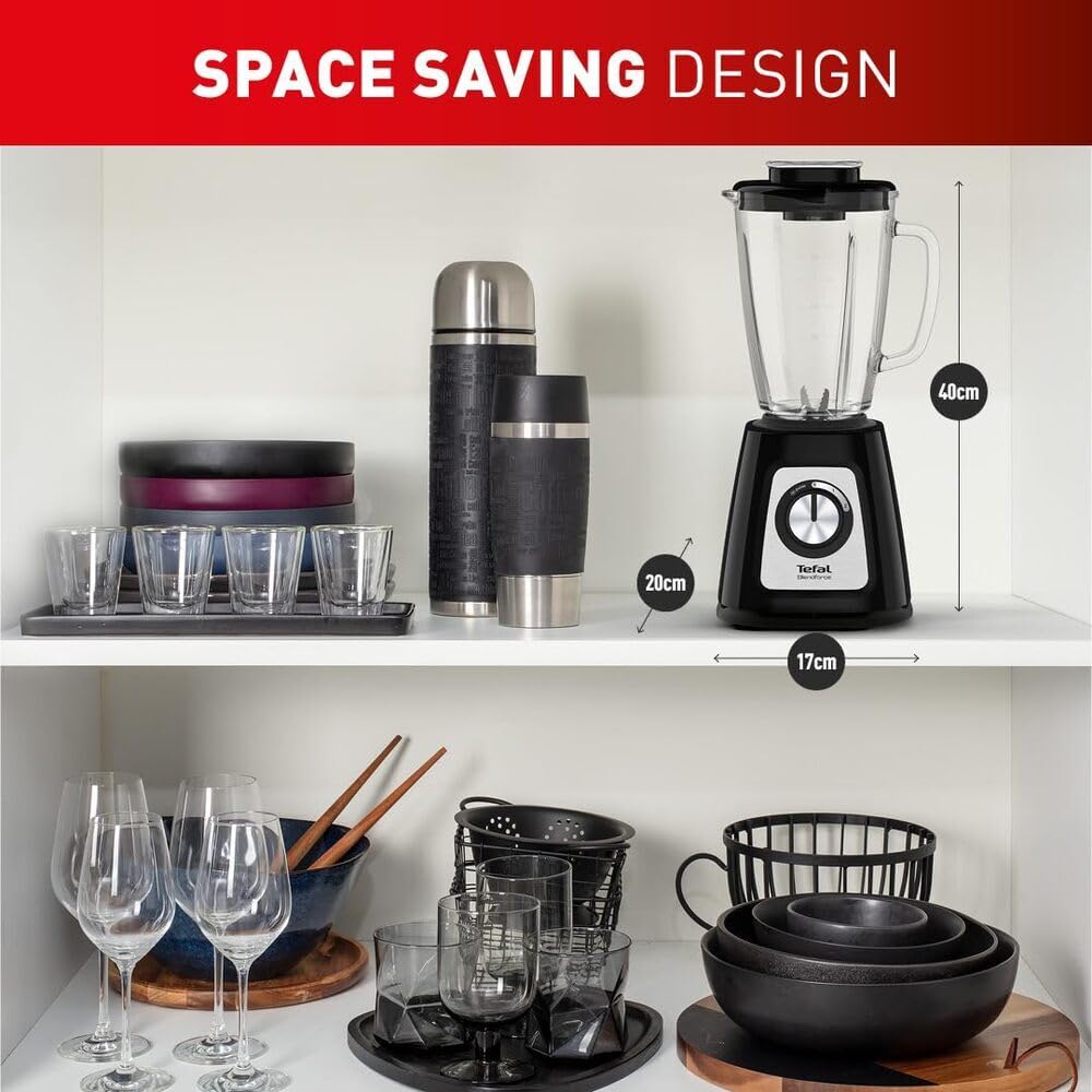 Tefal Blend Up Powerful Mini Blender, Quiet Mode, 8 Auto Programmes, Auto Cleaning Programme, 2 Durable Bottles 0.7L & 0.4L, Smoothies, Protein Shakes, Cocktails, Ice Crush, Hummus, 6 Blades BL19H4G0