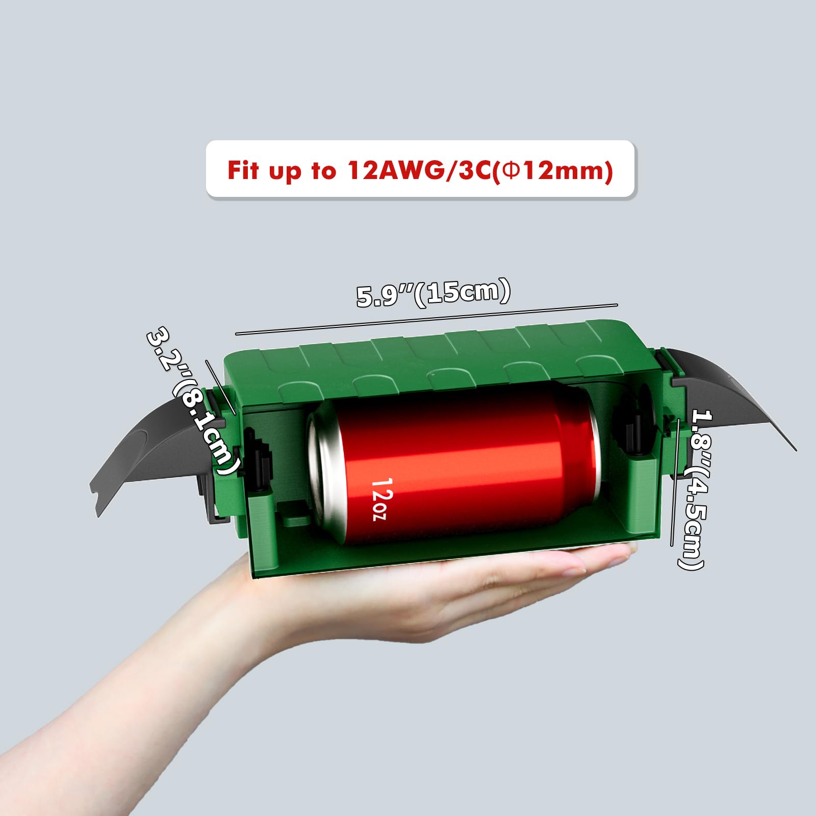 RESTMO Extra Large Waterproof Electrical Box, IP54 Weatherproof Outdoor Outlet Cover, Protect Outlet, Plug, Timer, Power Strip (Not Included), Holiday Light Decoration, 32 x 22 x 13 cm, Black