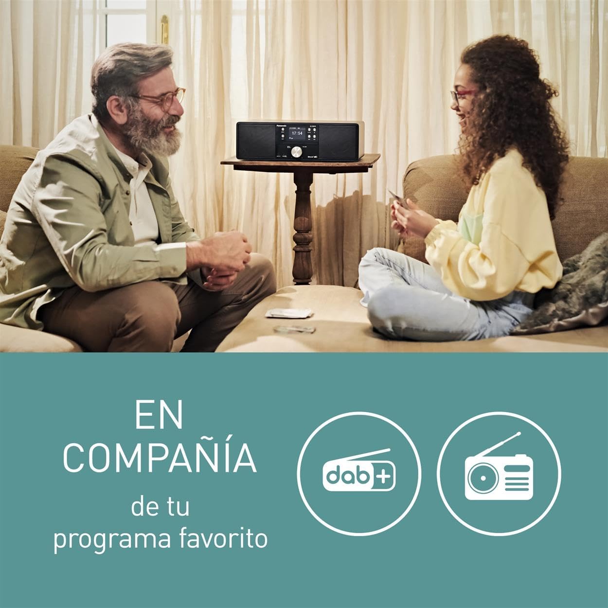 Panasonic SC-DM202EG-K Micro HiFi Compact Stereo System with FM / DAB+ Radio, 24W Output Power, CD/MP3 Player, USB, Bluetooth, Large 2.4" Display, Black