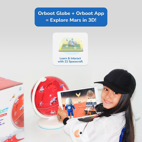 PlayShifu Interactive Science Kit - Orboot Mars (Globe + App) Explore Planet Mars | Educational Toys | Solar System Space Toys, STEM Toy & Gift for Kids Ages 6-12 Years (works with mobiles/tabs)