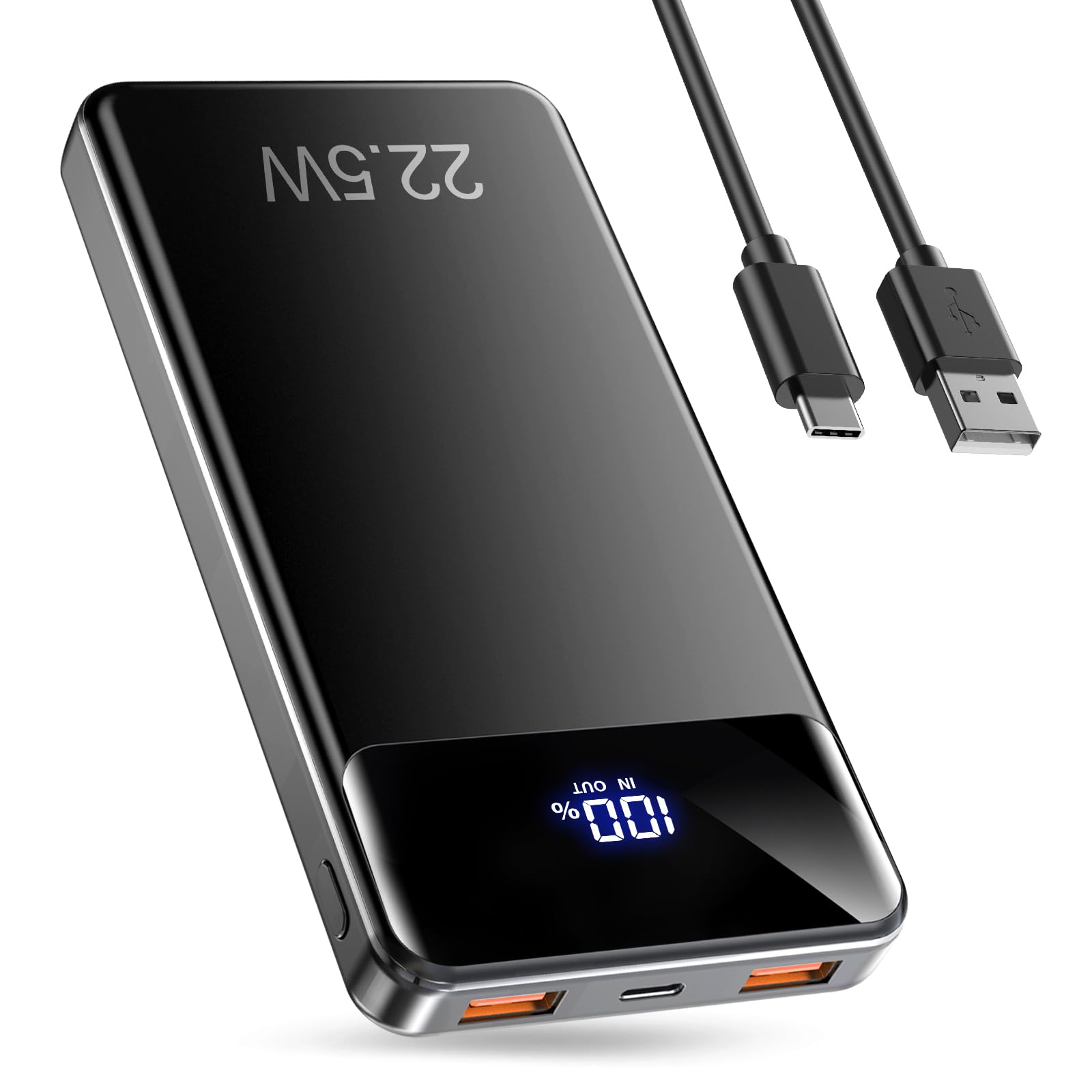 Power Bank Fast Charging 26800mAh, Portable Charger PD22.5W, PD3.0 QC4.0 USB-C/USB-A Output, Phone Battery Pack for iPhone 16 15 14 13 Plus Pro Max Mini, Glaxy