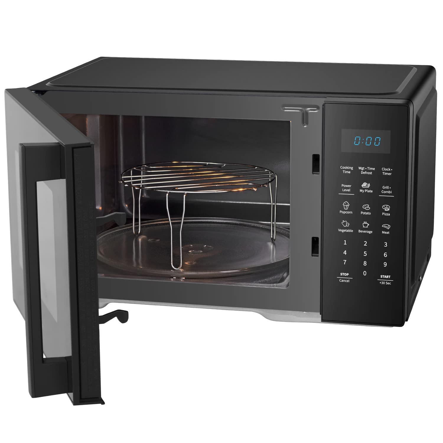 Hisense H23MOBSD1HUK 23 Litre 800W electronic Microwave with Auto Defrost, Digital Display, Smart Cook, Multi level cooking and Easy Clean- Black