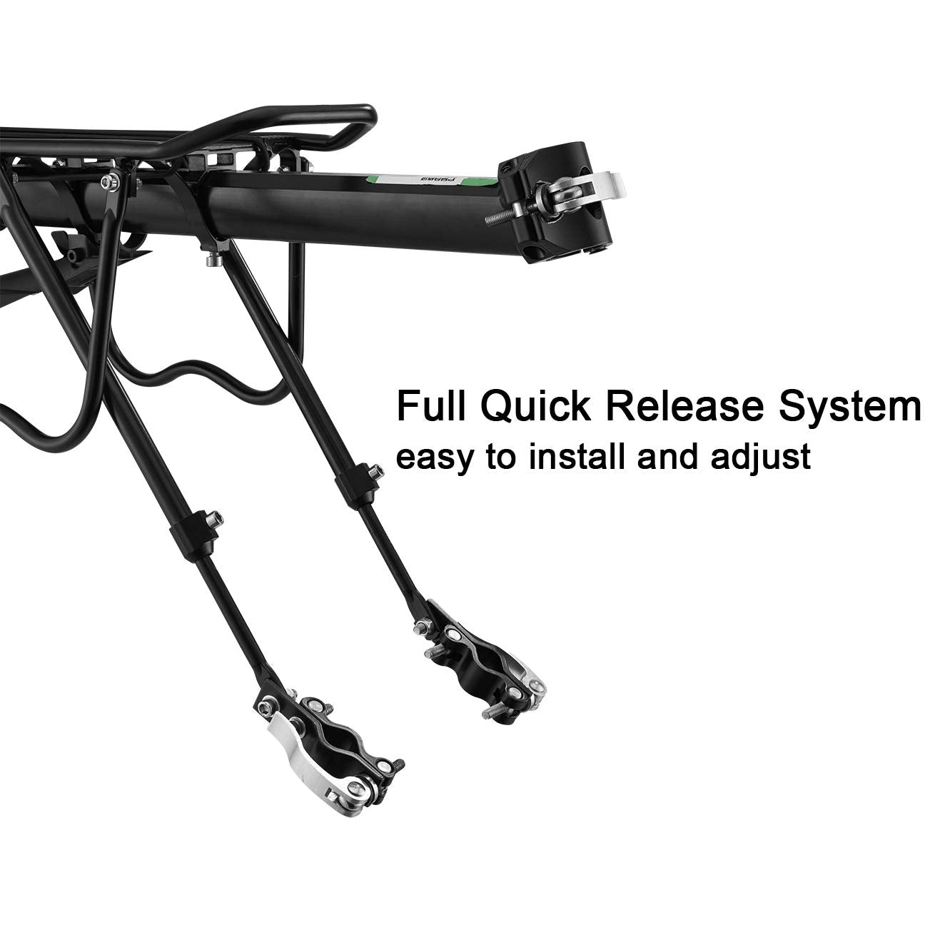 ROCKBROS Bike Pannier Rack Rear Bike Rack Mountain Bike Rack Bicycle Rear Rack Carrier with Reflector Adjustable Bike Luggage Cargo Quick Release