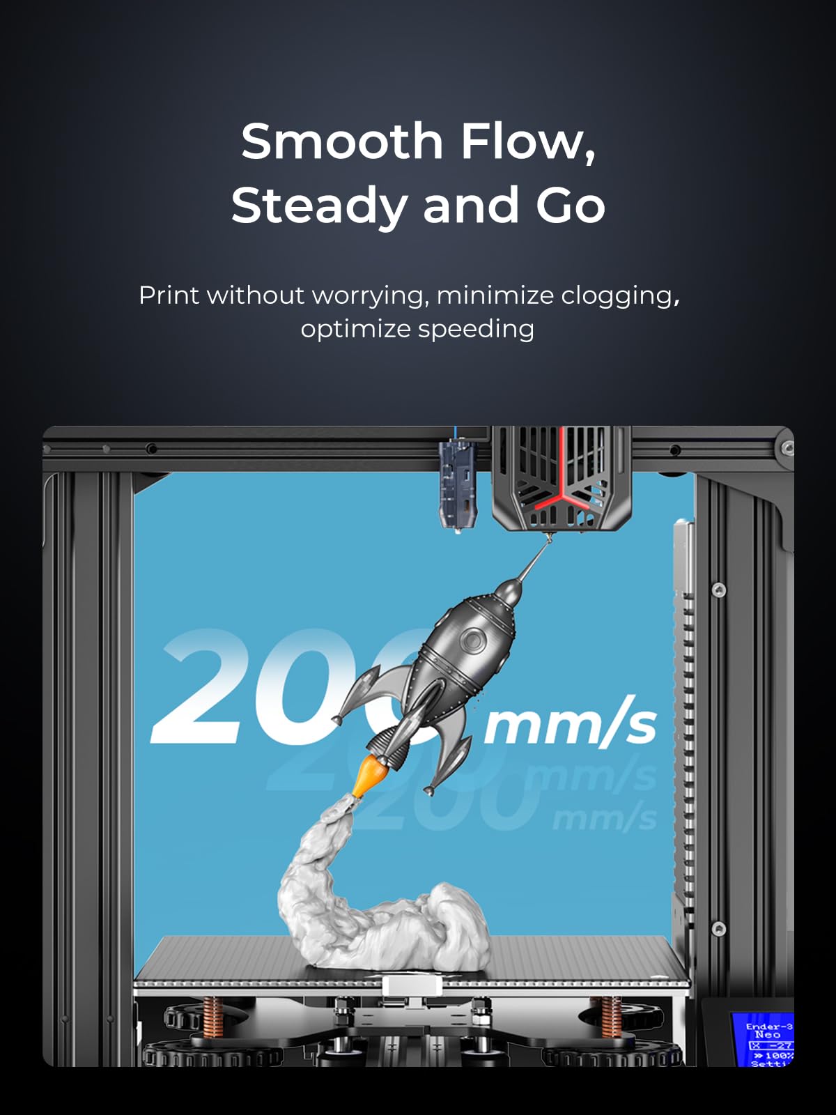 Creality K1C 3D Printer, 600mm/s Fast Speed Clog-Free Extruder Auto Leveling 3D Printers with AI Camera for 300°C Printing,Switchable Silent Mode Reliable Carbon Fiber 3D Printing 220*220*250mm(Black)