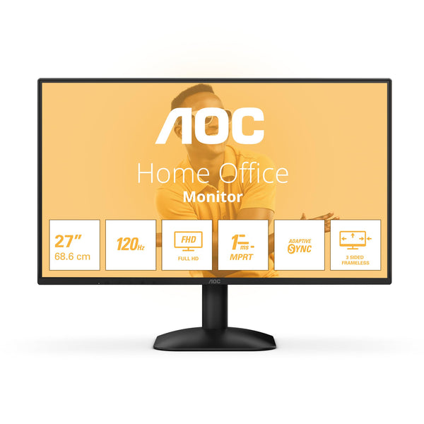 AOC 27B3CA2 - 27 Inch FHD Monitor, 100Hz, IPS, Speakers, USB-C Connectivity, FlickerFree, Adaptive Sync, LowBlue (1920 x 1080, 250 cd/m2, HDMI 1.4 / USB-C 65W Power delivery)