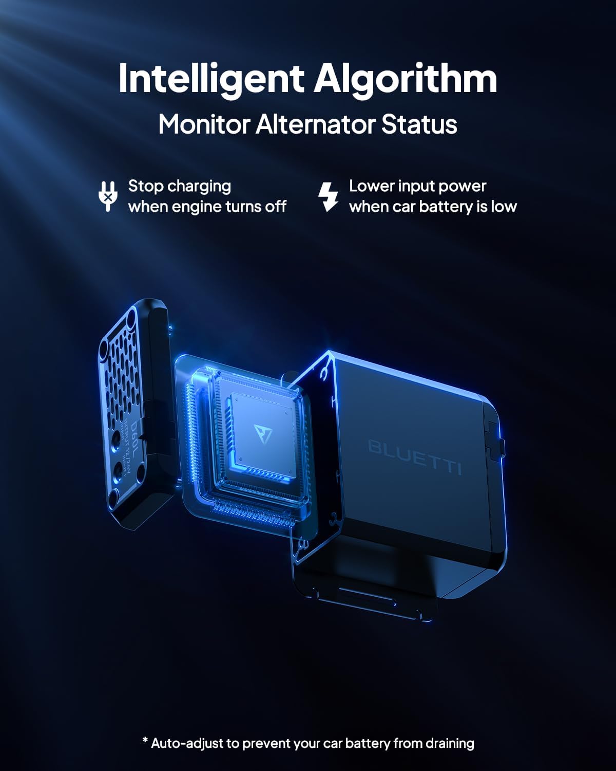 BLUETTI Charger 1, 560W Alternator Charger, Fast DC-DC for Portable Power Stations, 6X Faster Than Cigarette Chargers, Compatible with 95% Solar Generator, Perfect for Road Trips, RVing