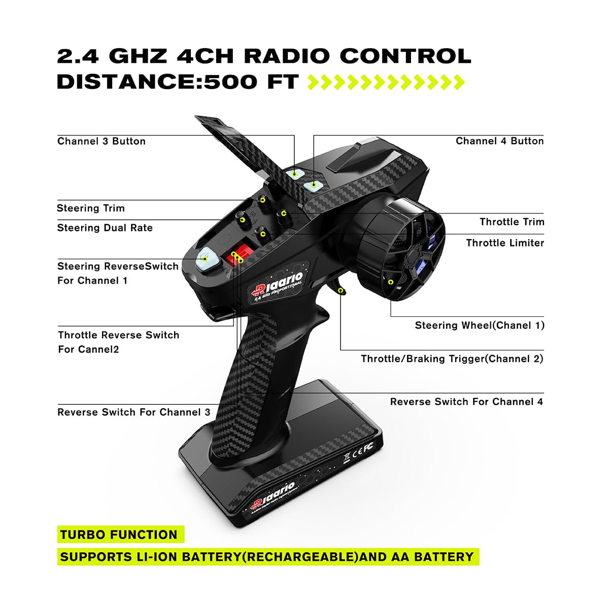 AMORIL 1/10 RTR Brushless Fast RC Cars for Adults,Max 50mph Hobby Electric Off-Road Monster Truck,Waterproof High Speed RC Car 4WD Remote Control Car with 3S Lipo,Green