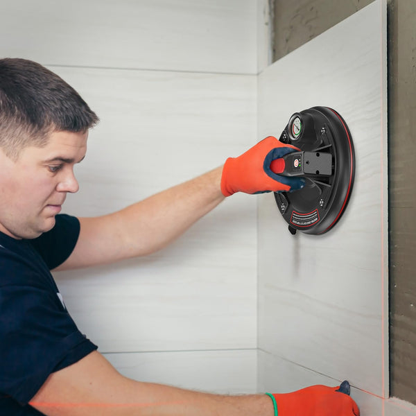 Avhrit 8 Inch Electric Vacuum Suction Cup, Glass Suction Cups Heavy Duty for Lifting Large Glass, 500lbs Load Capacity, Rechargeable Glass Lifter for Windshield, Window, Granite, Tile (Two Pack