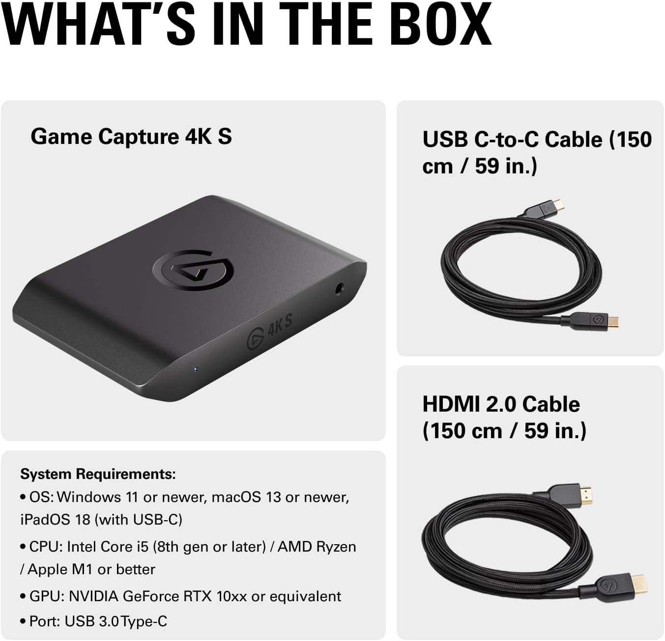 Elgato 4K X – Capture Up to 4K144 with Ultra-Low Latency on PS5|Pro, Xbox Series X|S, Nintendo Switch 2, OBS and More, HDMI 2.1, VRR, HDR10, USB 3.2 Gen 2, for Streaming & Recording, PC|Mac|iPad