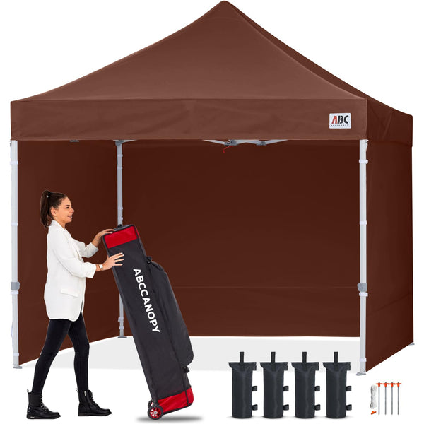 ABCCANOPY 3x6M Pop Up Gazebo Canopy Commercial Tents Market stall with 4 Removable Sidewalls and Roller Bag Bonus 4 Weight Bags (Grey)